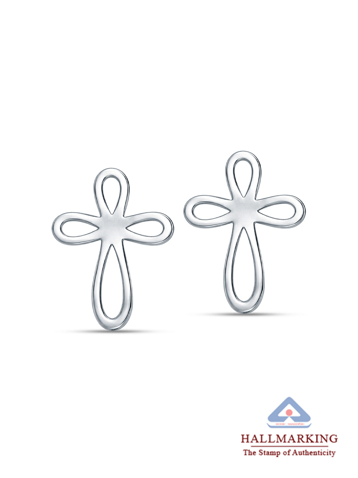 Kids Rhodium Classic Stud Earrings