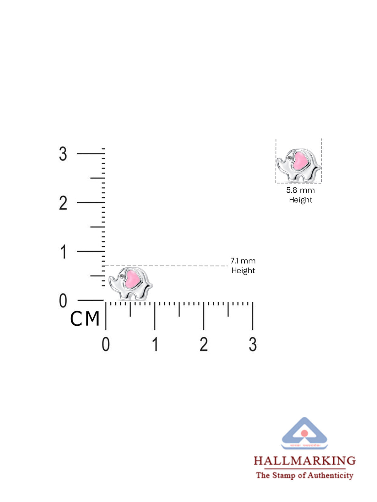 Dual Tone Kids Classic Stud Earrings