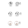 925 Sterling Silver Pearl Hammered Ball Stud Earrings for Women Teen and Girls