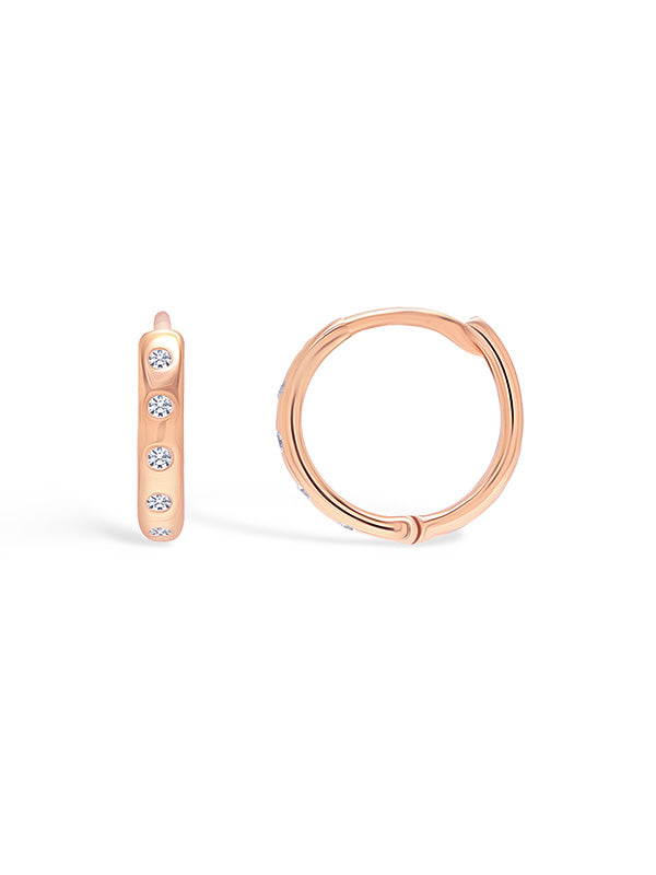 Rose Gold Huggie Hoop Earrings