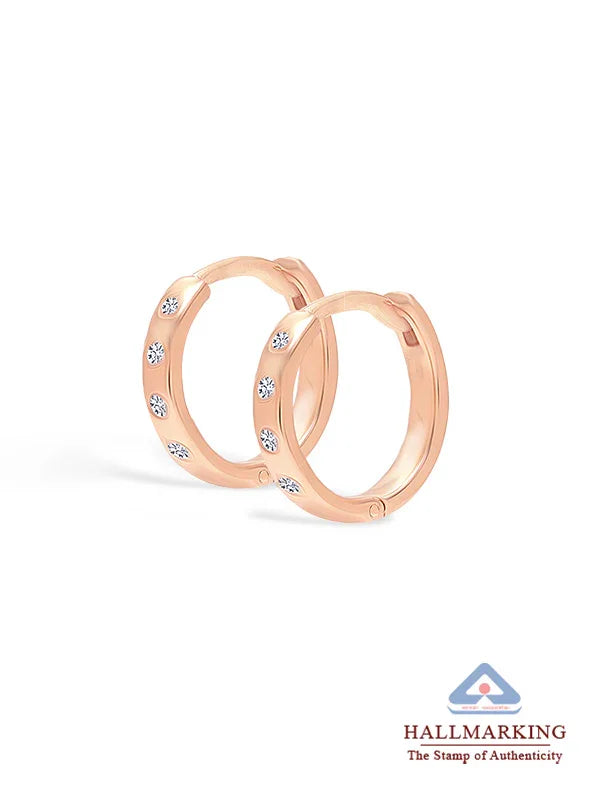 Rose Gold Huggie Hoop Earrings