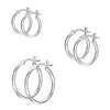 925 Sterling Silver Small Hoop Earrings for Girls 12, 15, 20 MM