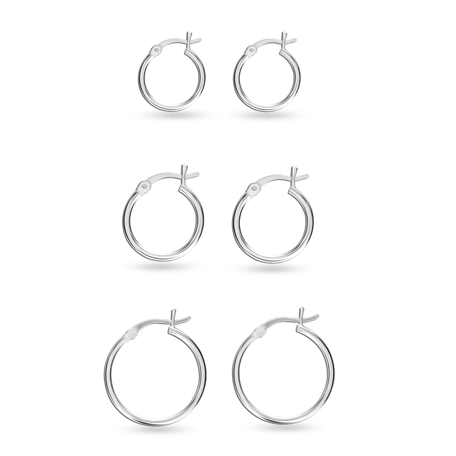 925 Sterling Silver Small Hoop Earrings for Teen Women