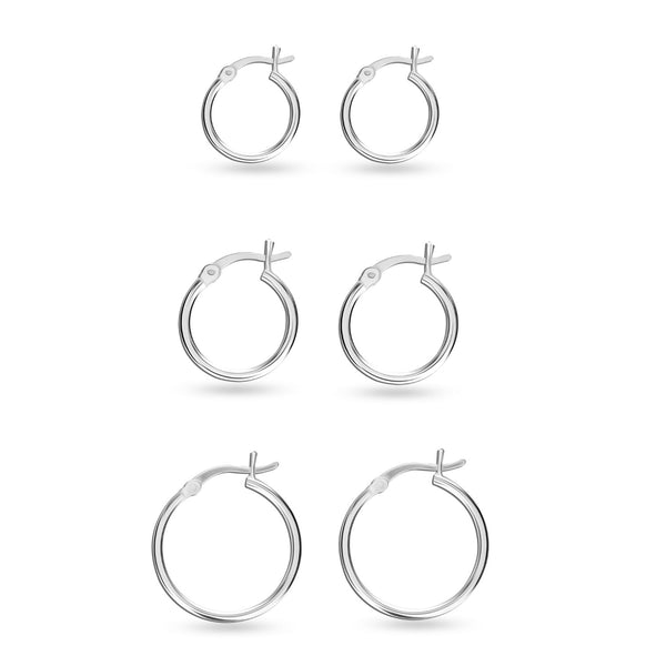 925 Sterling Silver Small Hoop Earrings for Teen Women