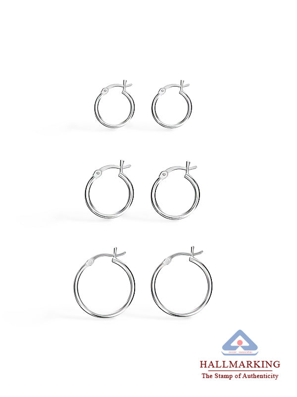 Small Classic Hoop Set - 3 Pairs