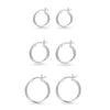 925 Sterling Silver Small Hoop Earrings for Girls 12, 15, 20 MM