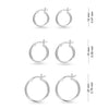 925 Sterling Silver Small Hoop Earrings for Girls 12, 15, 20 MM