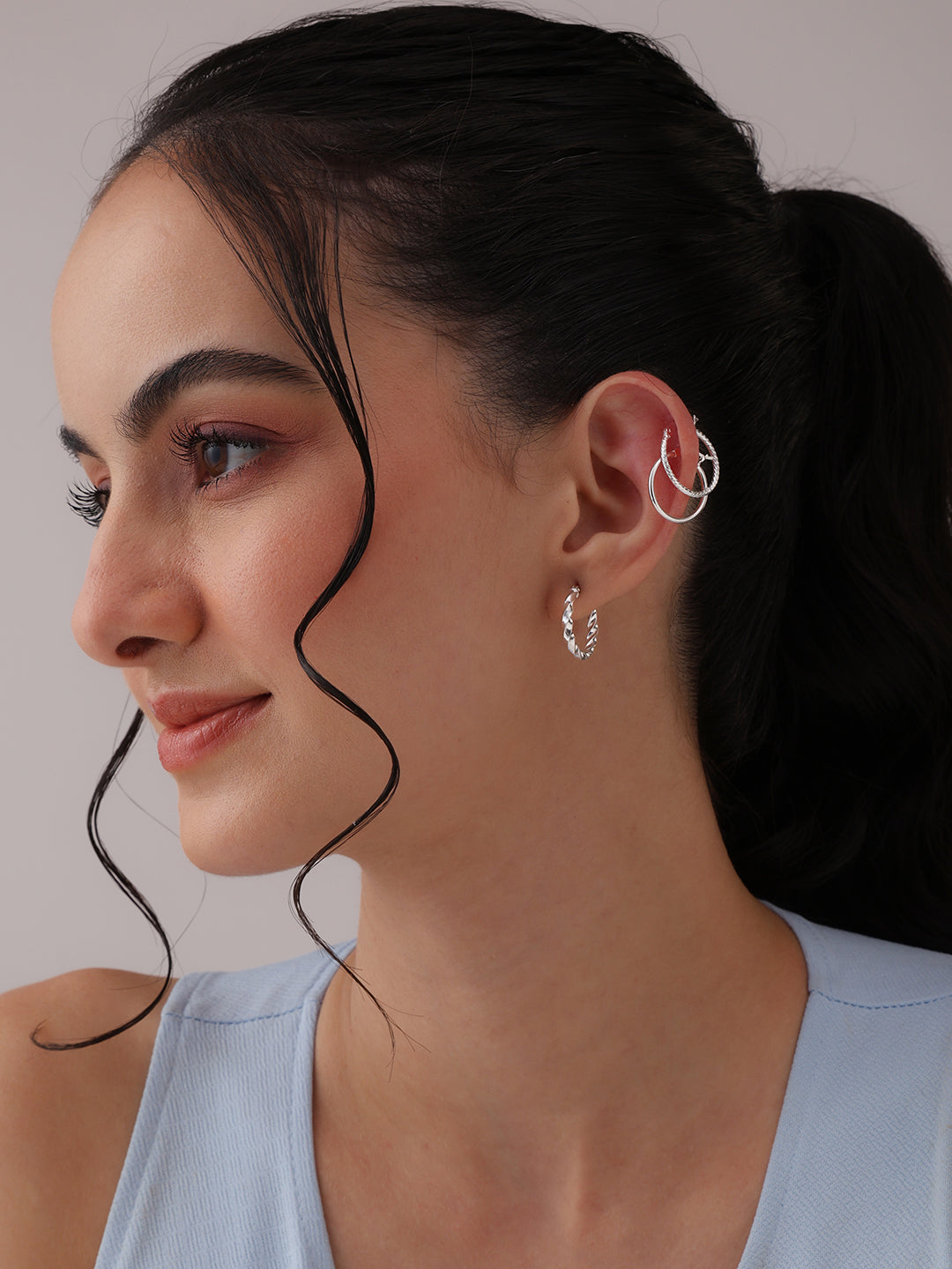 Italian Click-Top Hoop Set - 3 Pairs