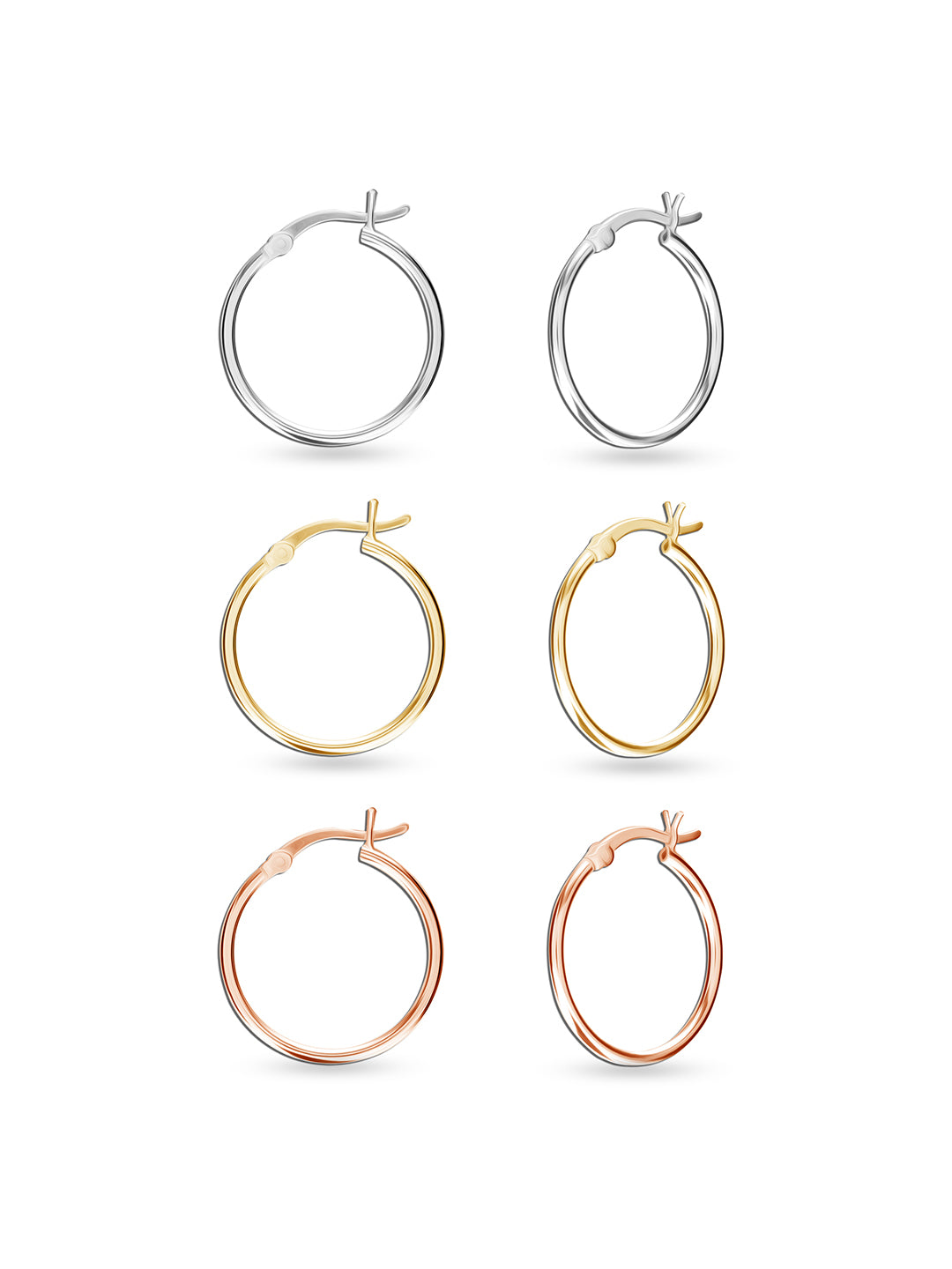 Three-Tone Click-Top Hoop Set