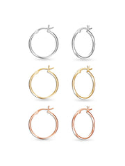 Three-Tone Click-Top Hoop Set