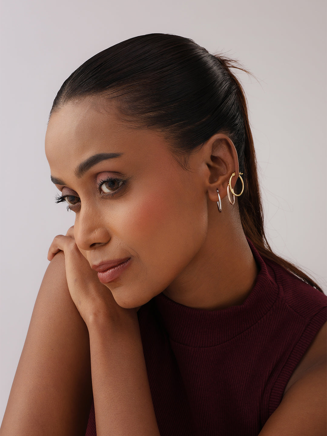 Three-Tone Click-Top Hoop Set