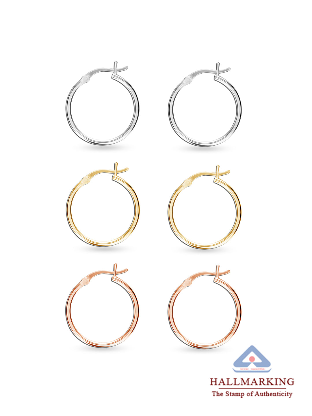 Three-Tone Click-Top Hoop Set