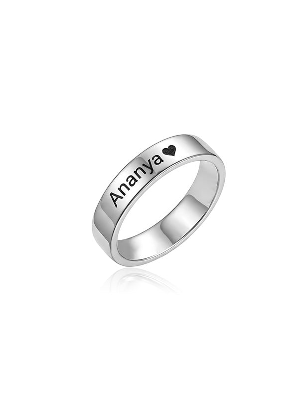 Personalized Engraved Message Band Ring