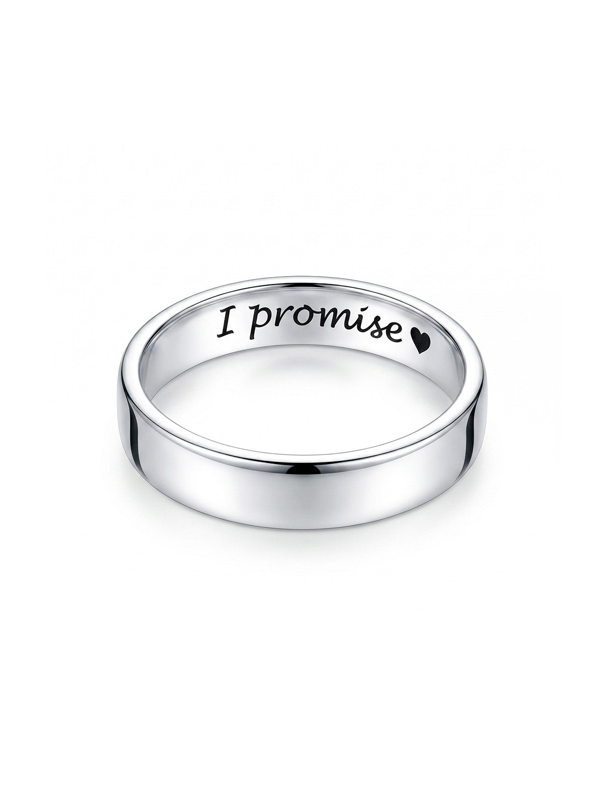 Promesa Personalized Engraved Message Women's Band Ring