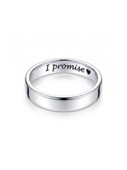 Promesa Personalized Engraved Message Women's Band Ring