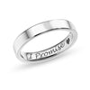 Personalised Customised 925 Sterling Silver Engraved Inside Massage Name Band Finger Rings for Women Teen