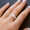 Personalised Customised 925 Sterling Silver Engraved Star Initial Finger Rings for Women and Girls