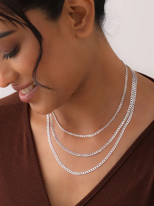 Habana Diamond-Cut Cuban Link Women's Chain Necklace