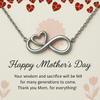 925 Sterling Silver Infinity Love Heart Shape Pendant Necklace With Gift Card for Women Teen and Girls