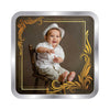 BIS Hallmarked Personalised New Born Baby Boy Silver Square Coin 999 Purity