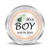 BIS Hallmarked Personalised New Born Baby Boy Round Silver Coin 999 Purity