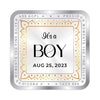 BIS Hallmarked Personalised New Born Baby Girl Square Silver Coin 999 Purity