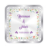 BIS Hallmarked Personalised Newly Married Anniversary Beautiful Square 999 Purity Silver Coin