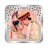 BIS Hallmarked Personalised Newly Married Anniversary Beautiful Square Silver Coin ( 999 Purity )