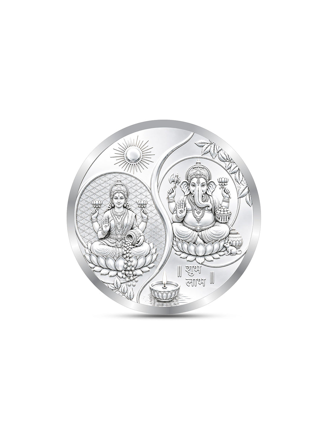 Ganesh Laxmi ji 2 Gram Silver Coin 999 Pure