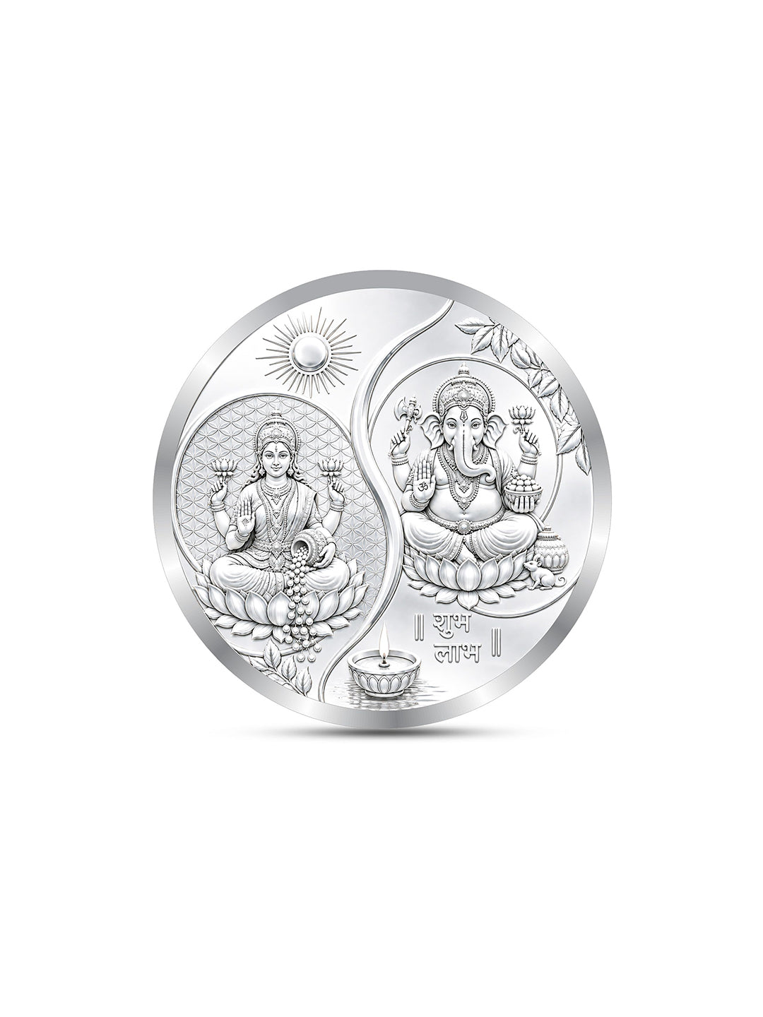 BIS Hallmarked Ganesh Laxmi ji 10 Gram Silver Coin 999 Pure By Acpl