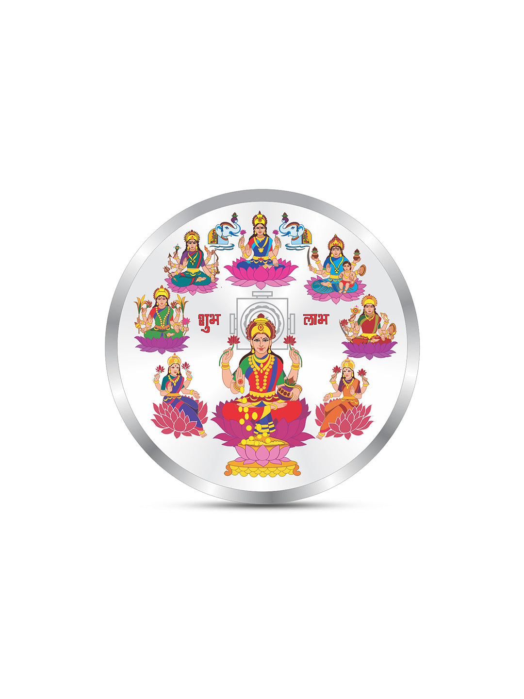 Ashta Laxmi 5 Gram Silver Coin 999 Pure
