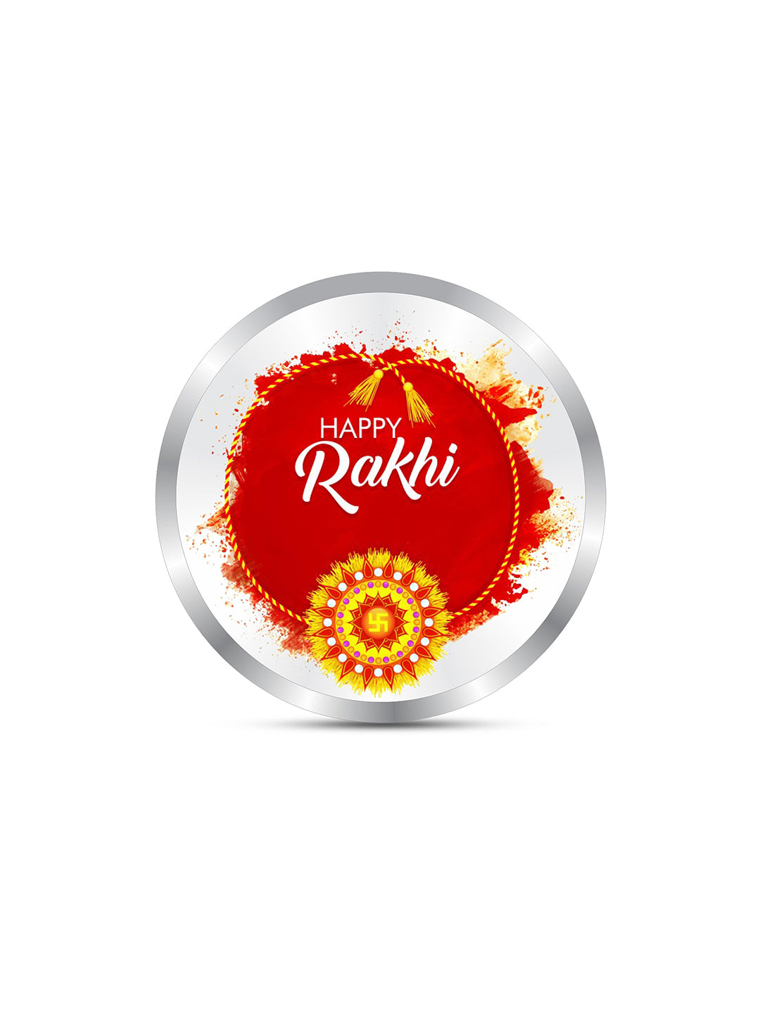 Happy Raksha Bandhan Gram Silver Coin 999 Pure