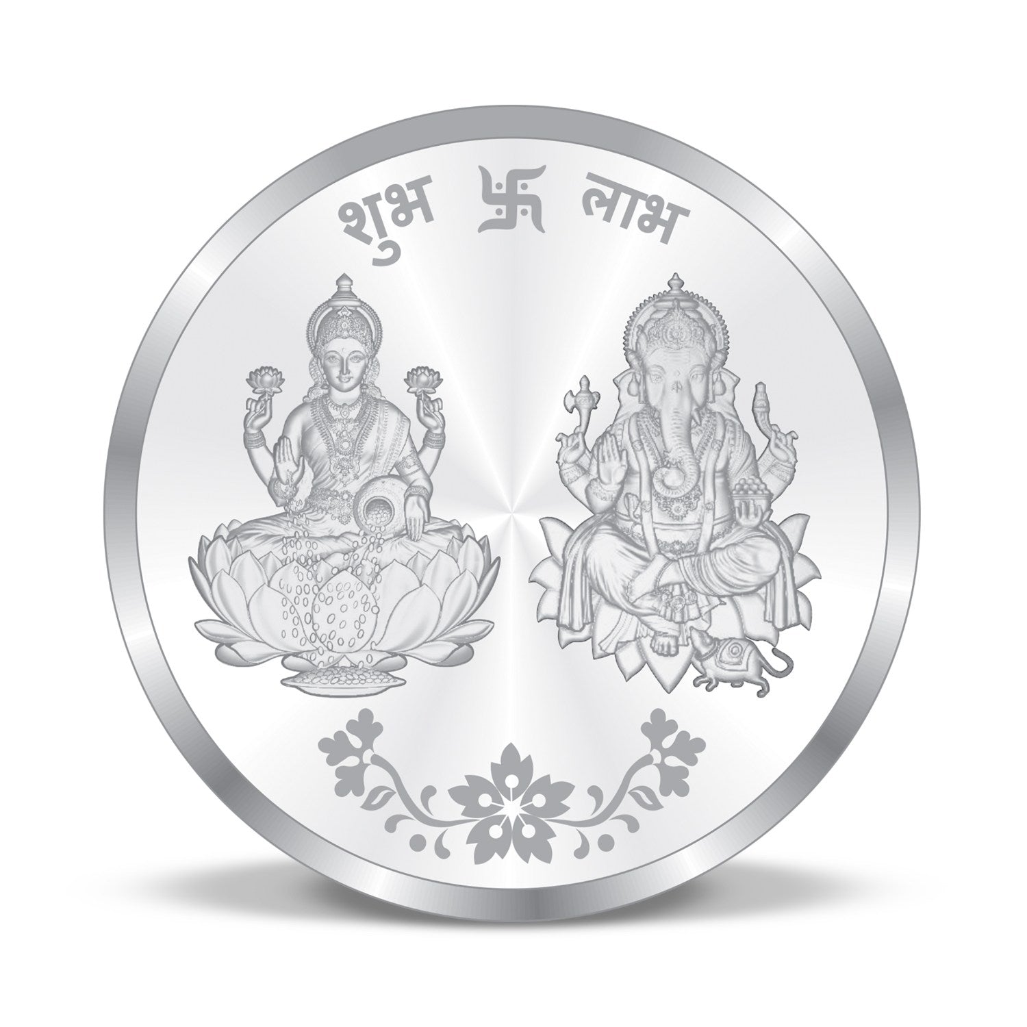 BIS Hallmarked Shree Laxmi & Lord Ganesha 999 Pure Silver Coin