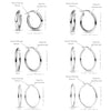 925 Sterling Silver Classic Twisted Click-Top Hoop Earrings for Women and Teen
