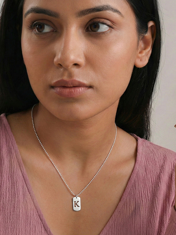 Personalized Cut-Out Initial Mini Necklace