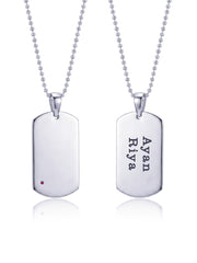 Personalized Four-Name CZ Cross Necklace
