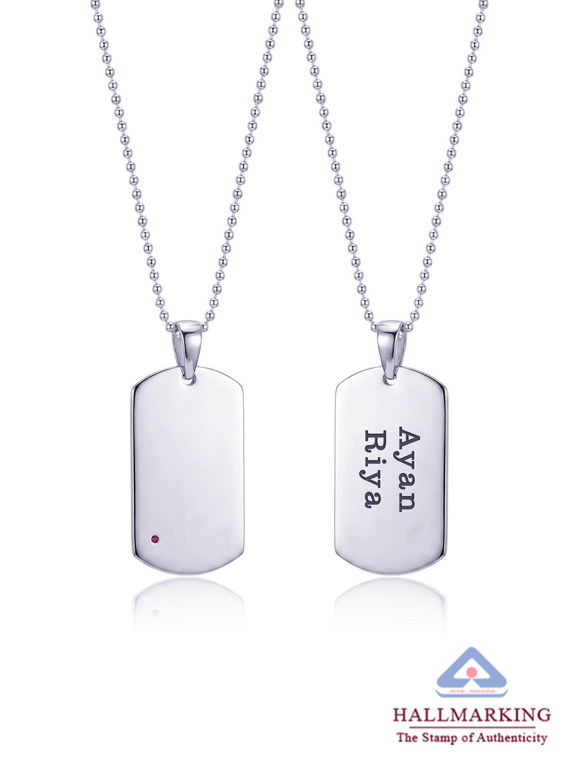 Personalized Four-Name CZ Cross Necklace