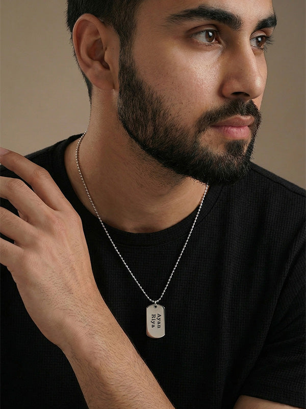 Personalized Four-Name CZ Cross Necklace