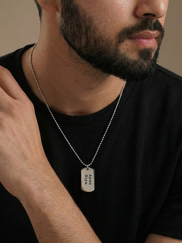 Personalized Four-Name CZ Cross Necklace