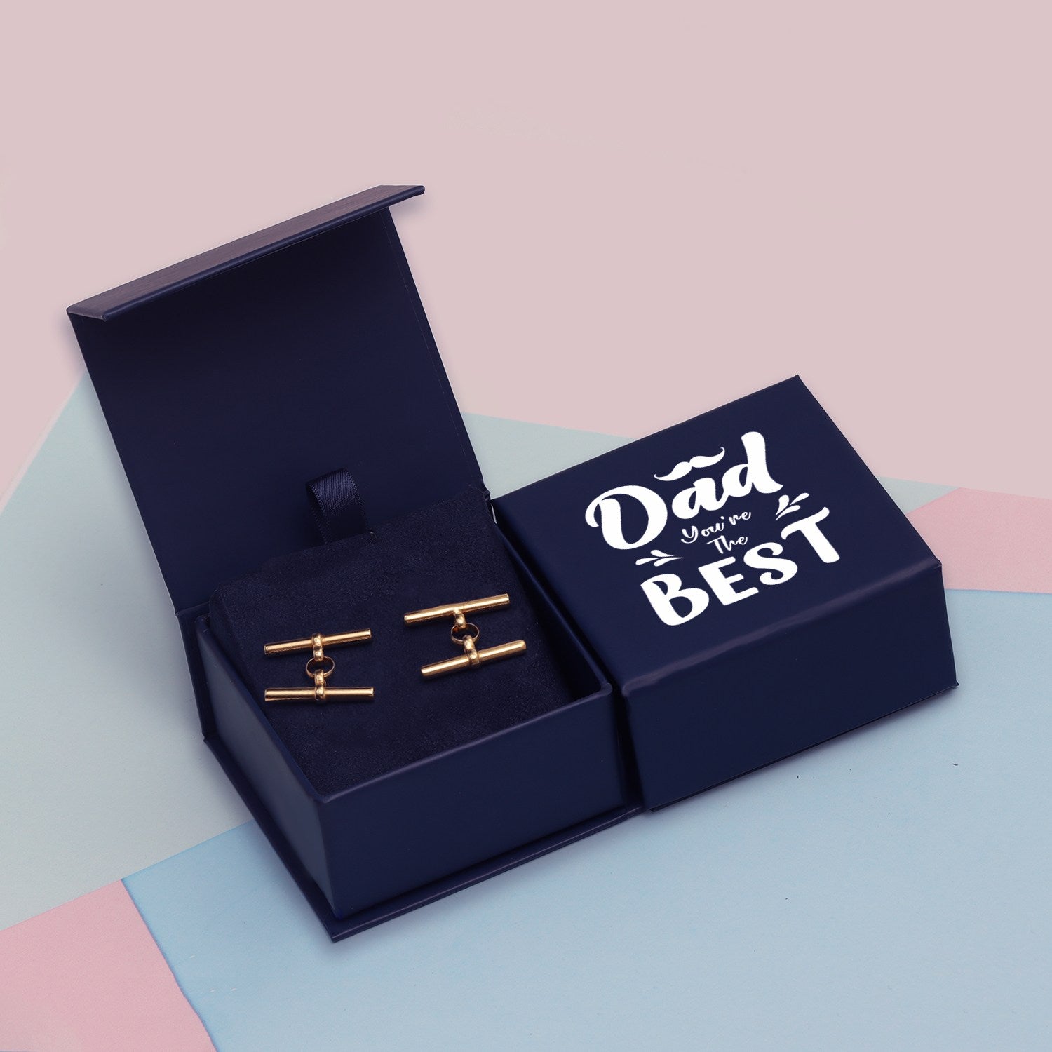 925 Sterling Silver T-Bar Cufflinks for Men With Gift Box