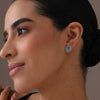 925 Sterling Silver Bezel Setting Flat Round Disc Circle Abalone Shell Stud Earrings for Women