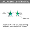 925 Sterling Silver Gemstone Bezel Setting Star Stud Abalone Shell Earrings for Women