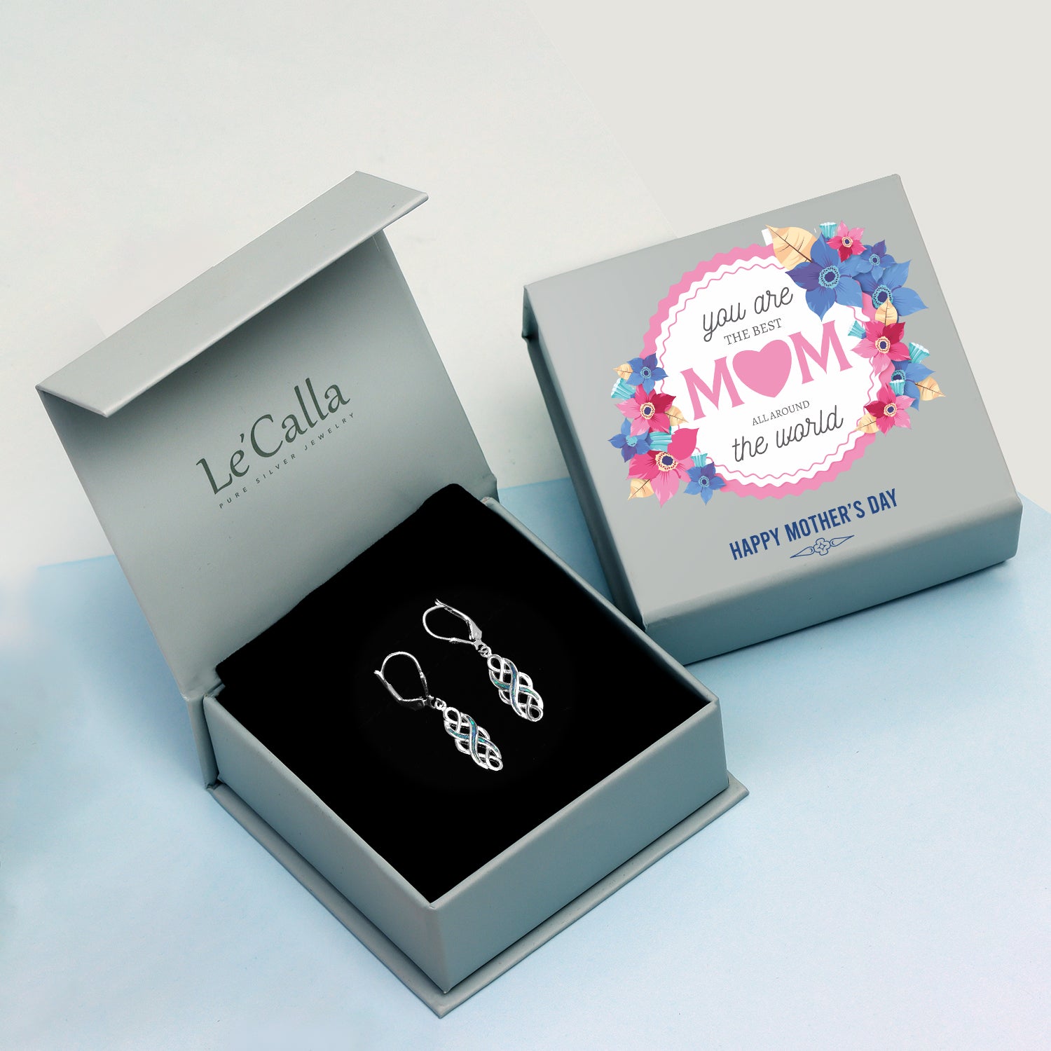 925 Sterling Silver Good Luck Irish Vintage Celtic Knot Leverback Dangles Earrings With Premium Mother's Day Gift Box for Women