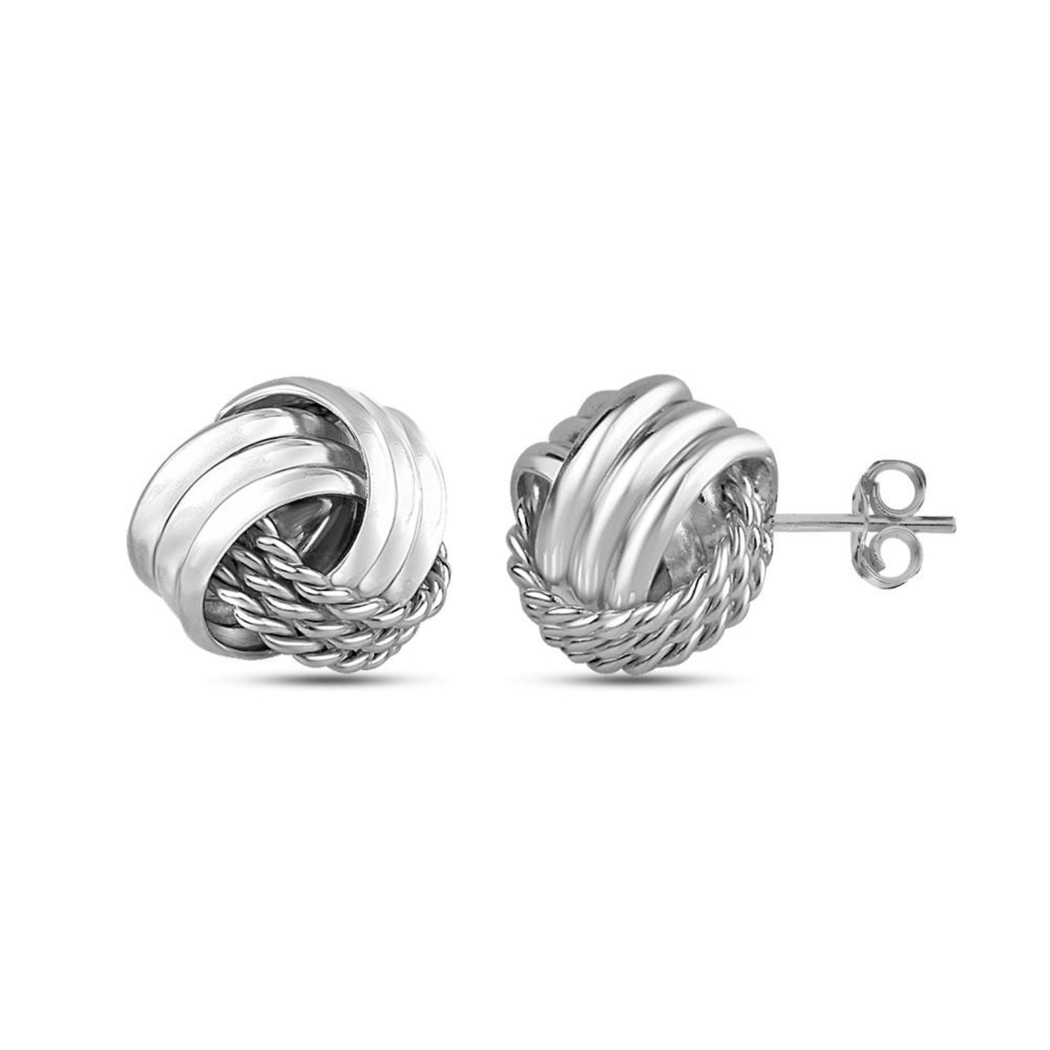 Rhodium Stud Earrings