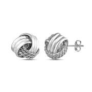 Rhodium Stud Earrings