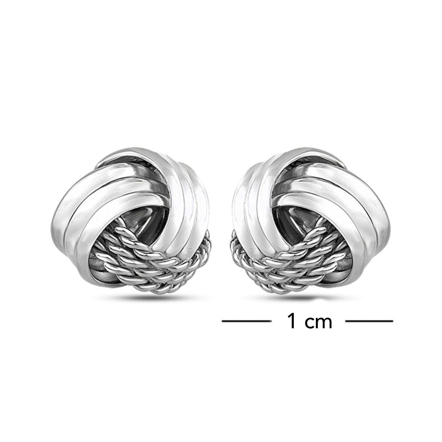 925 Sterling Silver Love Knot Stud Earrings for Teen Women
