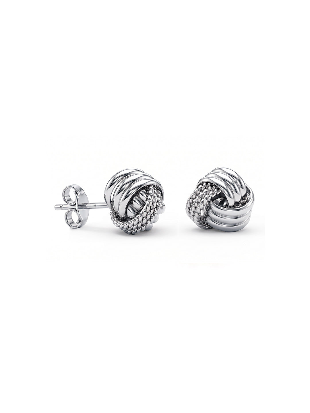 Rhodium Stud Earrings