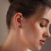 925 Sterling Silver Italian Design Twisted Wire Love-Knot Stud Earrings for Women