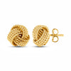 925 Sterling Silver Italian Design Twisted Wire Love-Knot Stud Earrings for Women 8mm