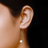 925 Sterling Silver Star Drop Threader Earrings for Teen Women